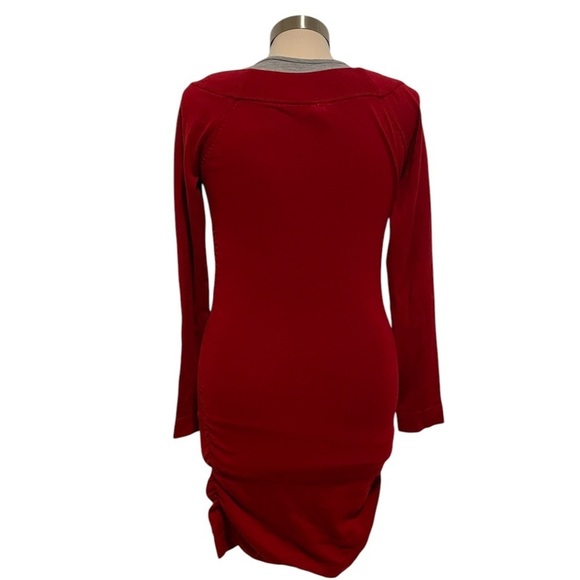 Derek Heart Size Small Red Mini Long Sleeve Dress - Picture 5 of 6